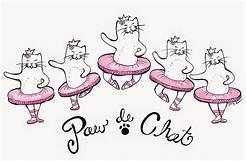 Pas des Chat ή Άλμα Γάτας Ξεκινάει από 5 η θέση ποδιών σε demi plié, (ημιλύγισμα γονάτων) με το πίσω πόδι γίνεται ένα retiré en plie ανέβασμα με λυγισμένο γόνατο και πηδώντας προς το πλάι το εμπρός