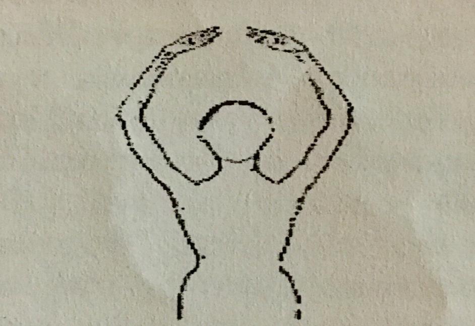 3ème position de bras Όταν τα χέρια είναι κρατημένα στρογγυλά επάνω από το κεφάλι σε ένα οβάλ σχήμα τότε έχουμε την 3ème position de bras.