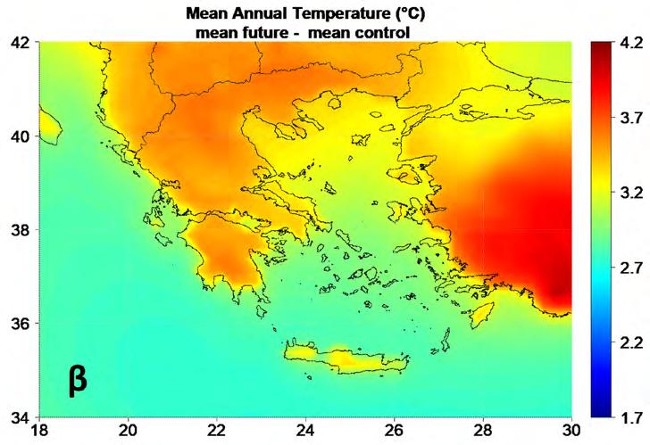 ύψους του υετού (α) και μεταβολές της μέσης