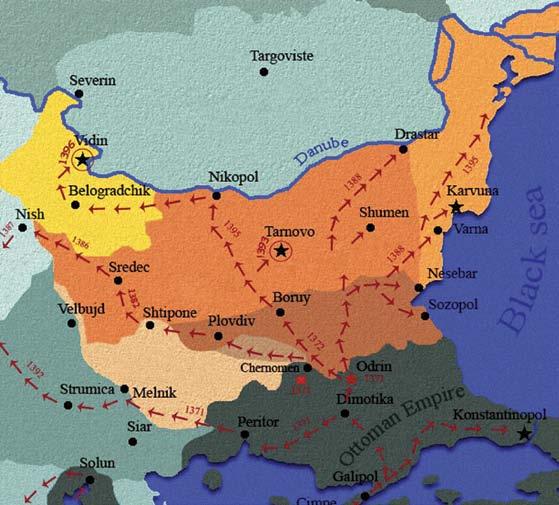 БИТКАТА НА М А Р И Ц А СТРАТЕГИЈАТА НА НЕНАДЕЕН НАПАД ПРЕСУДНА 42 авлегувањето на османлиската војска на Балканот почнало да се чувствува уште во текот на XI век кога Византија била тешко поразена во