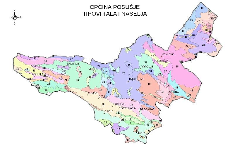 Slika 5: Pedološka karta općine Posušje17 3.