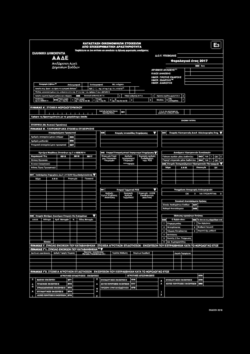 ΝΑΙ 1 περ. στ'παρ.2 gp.l2v.4172/13u Πλήθος υποκαταστημάτων που υπάγονται στην περ. C της παρ.1 του άρθρου 2 του ν.3874#010 Δ.Ο.Υ. ΥΠΟΒΟΛΗΣ ΑΡΙΘΜΟΣ ΔΗΛΩΣΗΣ111 ΕΙΔΟΣ ΔΗΛΩΣΗΣ ΗΜΕΡ. ΠΡΩΤΗΣ ΕΝΑΡΞΗΣ ΗΜΕΡ.
