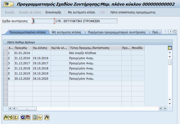 Εικόνα 83: Επανέναρξη Πλάνου Προληπτικής Συντ Αλλά σε αυτήν την περίπτωση για να
