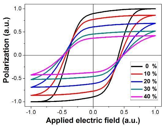 descrie efectul porozităţii asupra proprietăţilor de comutare feroelectrică.