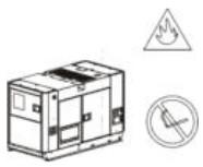 Ventilatorul radiatorului va continua sa se roteasca o perioada dupa ce motorul a fost oprit. Nu umblati la generator decat dupa oprirea acestuia.