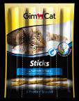 GIMCAT Sticks Πολύ γευστικά στικς τα οποία περιέχουν μεγάλη ποσότητα κρέατος και ψαριού.