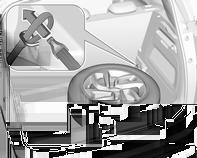 Τοποθετήστε τις τάπες των μπουλονιών τροχού. 11. Αποθηκεύστε και ασφαλίστε τον τροχό που αντικαταστάθηκε 3 241, τα εργαλεία του οχήματος 3 230 και τον προσαρμογέα για τα ασφαλιζόμενα παξιμάδια τροχών.