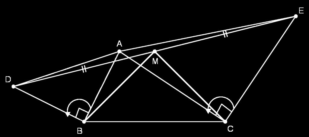 Gọi D, E lần lươ t là điểm đối xứng của D qua B, của E qua C.