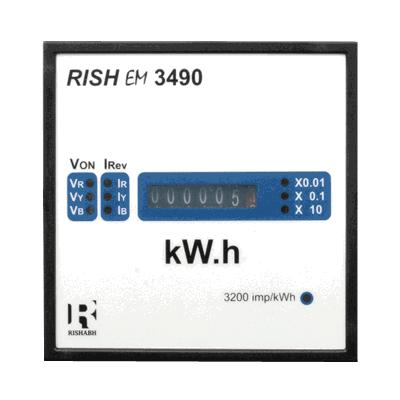 Multifunction Meters Model No RISH Master Series 10 3430 11 Description Single Phase - Class 1 Measure - V,I,HZ,Kw,KVAr,KVA,PF,PA,I/E- K WH & KVArh,KVAh, %THD V,%THD I, Three Phase - Class 1 Measure