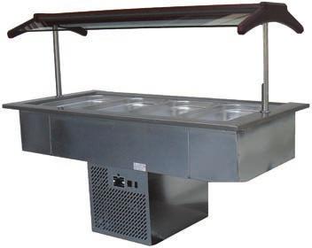 Ισχύς: 200Watt/230Volt. Μοντέλο RV8 Τιμή: 300 Buffet με ψυχόμενη επιφάνεια. Διαστάσεις: 200x100x90x144cm. Θερμοκρασία: -15ºC.