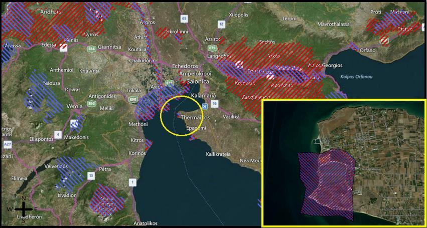 1.4 Περιοχή μελέτης Η περιοχή της Λιμνοθάλασσας Αγγελοχωρίου, βρίσκεται στη νοτιοδυτική πλευρά του οικισμού του Αγγελοχωρίου, του Νομού Θεσσαλονίκης (Εικόνα 1.1).