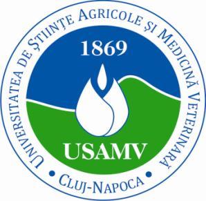 UNIVERSITATEA DE ŞTIINŢE AGRICOLE ŞI MEDICINĂ VETERINARĂ CLUJ-NAPOCA ŞCOALA DOCTORALĂ