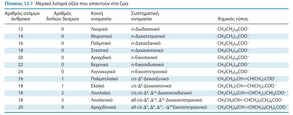 Λιπαρϊ οξϋα Ο ϊρτιοσ αριθμϐσ ατϐμων C οφεύλεται ςτη βιοςϑνθεςό τουσ.