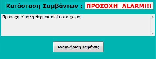 ηχητική ειδοποίηση του βομβητή.