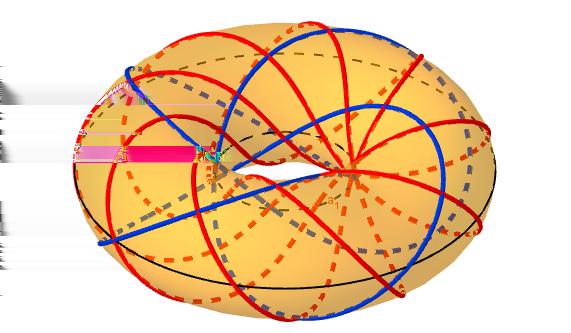 Slika 23: Ortogonalni sklenjeni loksodromi b. skimi krivuljami vred.