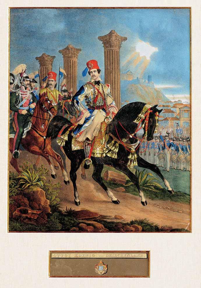 ΒΕΡΓΟΣ 21 ΜΑΪΟΥ 2016 127 Gustav Kraus (1804-1852) Otto I. Koenig von Griechenland (Μόναχο, π. 1839) λιθογραφία σχεδιασμένη και χαραγμένη από τον Kraus, επιχρωματισμένη με το χέρι, 53 x 43 cm.