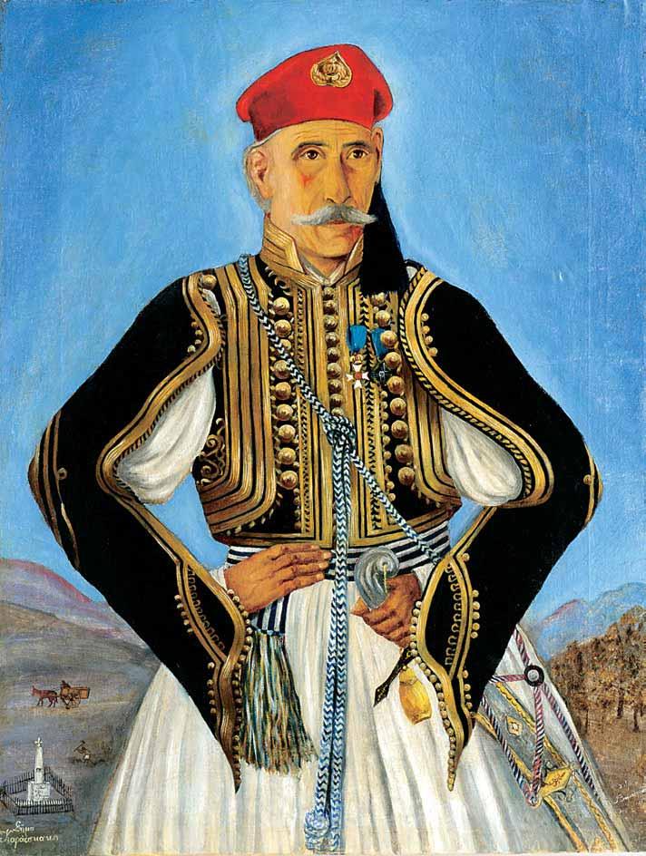 163 Γ. Δημητριάδης (β μισό 19ου αιώνα) Ο οπλαρχηγός Ιωάννης Φραγκίστας υπογεγραμμένο και χρονολογημένο κάτω δεξιά: Χειρ / Γ. Δημητριάδη / Λαμίᾳ 185[.