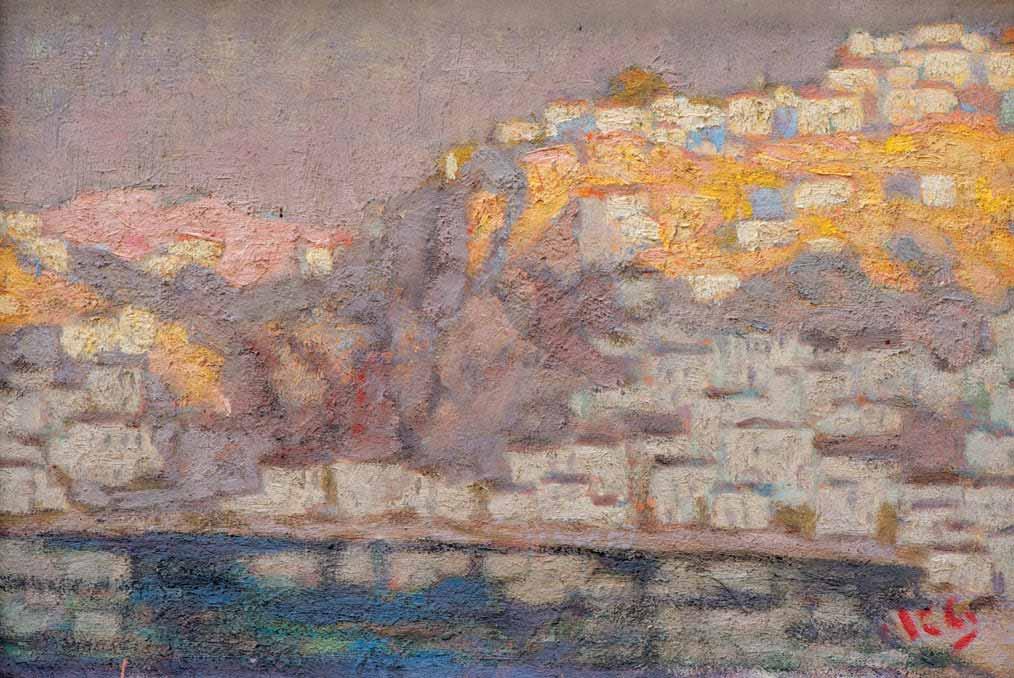 *32 Νικόλαος Οθωναίος (1877-1949) Ύδρα υπογεγραμμένο με αρχικά κάτω δεξιά: Ν. Κ.