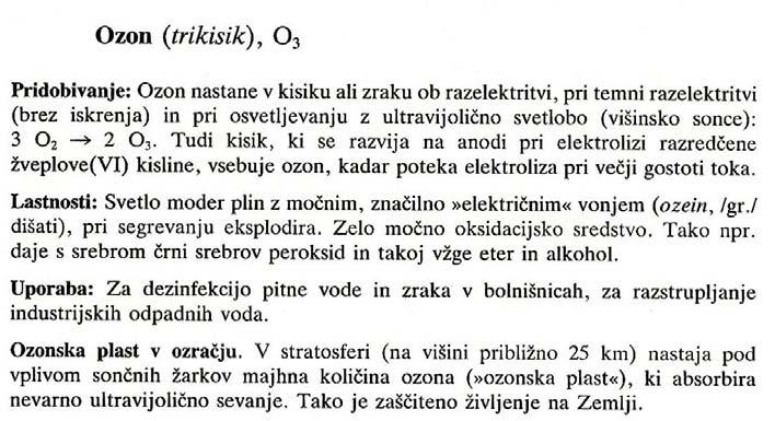 Ozon - trikisik O3 Stratosferski ozon ravnotežno stanje ozona določjo kompleksne iterakcije med: sončnim sevanjem,