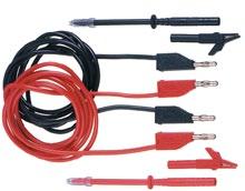 ACCESORII MULTI-CONTACT E4S-180 (cod HCK 99.00062): Set accesorii compus din: -2 vârfuri tester izolate (roşu + negru), cu locaş posterior 4 mm, lungime 115 mm, vârf 2 mm, max.