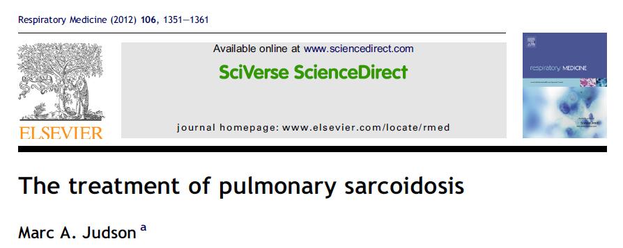 Decisions regarding treatment of sarcoidosis rely on several