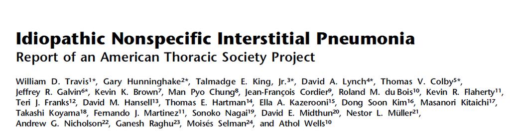 Idiopathic NSIP is a