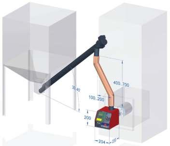 ARZÃTOARE AUTOMATE PE PELLET PELLTECH ARZĂTORUL CONŢINE: 1. Display; 2. Buton; 3. Baterie backup; 4. Prize conectare electrică; 5. Senzor nivel combustibil; 6. Termostat siguranţă; 7.