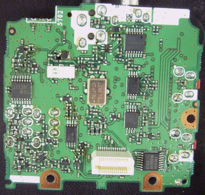 MAIN UNIT (TOP VIEW) IF (Q0) AGC VOLTAGE DETECTOR (Q04) RX AF LINE ITCH (IC00) ST IF FILTER (WFM) (FI) ST IF FILTER (FM/AM/DV) (FI0) IF IC (IC00) CURRENT DETECT