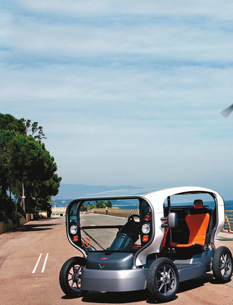 ATEITIES AUTOMOBILIS Venturi Eclectic Vėjas ir saulė daugiau Venturi Eclectic, itališkam ekologiškam automobiliui su saulės baterijomis ant stogo bei mobiliosiomis vėjo jėgainėmis, nieko nereikia.
