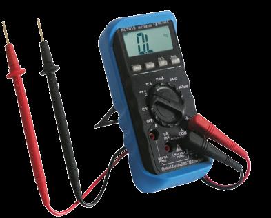 Digitalni multimetri / Tokovne kleš~e / Enostavni preizkuševalniki Digitalni multimeter MD 9015 Digitalni multimeter MD 9015 vsebuje vse funkcije, ki so potrebne pri zaznavanju ve~ine elektri~nih in