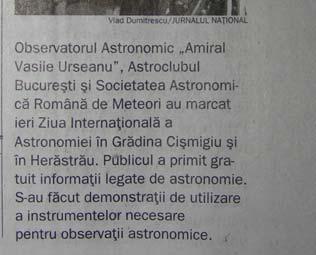 pliante. A fost prima activitate de acest gen din oras, si desi lumea nu era foarte obisnuita, totusi actiunea s-a derulat cu succes, numarul participantilor sporind in special la lasarea serii.