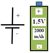 O sursă unipolară cu capacitatea de 2000mAh, la tensiunea de 1,5V, este o sursă care poate asigura alimentarea unui consumator alimentat la 1,5V şi care absoarbe un curent de 2000mA, timp de o oră