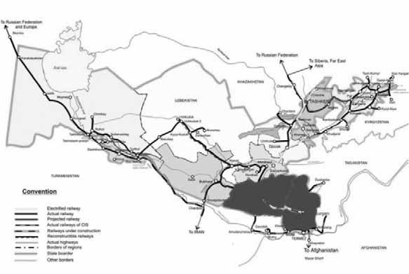 Uzbekistan Railway GDP growth rate Railway Time Divide regions affected and not affected by railway connection to Treated group and Control group Naoyuki
