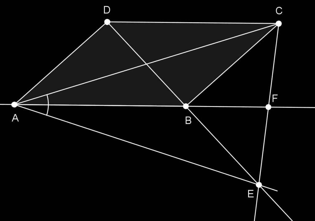 4. Neka je ABCD paralelogram. Na polupravoj DB uzeta je ta cka E tako da je poluprava AB simetrala ugla CAE.