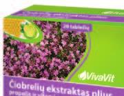 Keturiose tabletėse yra 200 mg vitamino C (250 rekomenduojamos paros normos), 83,2 mg propolio. Vartojimas: rekomenduojama 4 6 kartus per dieną po vieną tabletę laikyti burnoje, kol ištirps.