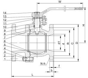 ARMATURI FONTA ROBINET FONTA INCHIDERE CU SFERA PN16 TEMPERATURA APLICABILA 180 C Lungimi constructie DIN3202 F4 DN15 DN100 Flanse de legatura Pozitia de montaj DIN3202 F5 DN125 DN300 DIN2501-1