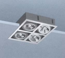 Set štirih nastavljivih vgradnih stropnih reflektorskih svetilk za AR111