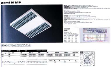 Označevanje svetilk Proizvajalec, serija, tip. Vrsta in število svetlobnih virov, napetost in priključna moč. Porazdelitev svetlobnega toka. Izkoristek svetilke.