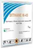 DITHANE M 45 FUNGICIDI AKTIVNA MATERIJA: Mankozeb 800 g/kg FORMULACIJA: WP - kvašljivi prašak DELOVANJE: deluje preventivno jer sprečava klijanje spora tako što inhibira proces disanja fitopatogenih