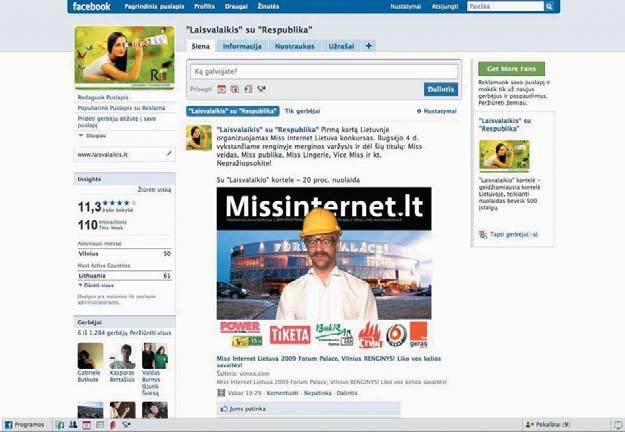 Anot interneto ekspert, paskutiniais m nesiais Lietuvos interneto padang je vyksta perversmas - bendravimui internete vis daugiau lietuvi renkasi Facebook.com svetain.