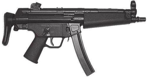 Vācijas mašīnpistoles MP-5 patiesībā ir triecienšautenes G3 konstrukcijas variants uz pistoles patronas bāzes, kur arī tiek izmantots pusbrīvā aizslēga princips.