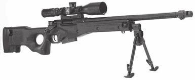 Bruņojumā iekļāva kompānijas Accuracy International piedāvāto šauteni L96, kuras alumīnija pamats ar galvenajām ieroča sastāvdaļām praktiski veido visa spala garumu.