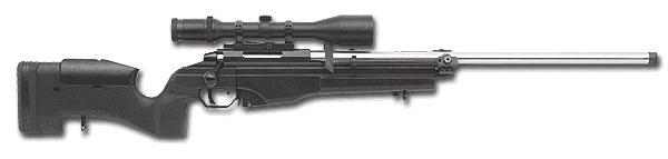 8.9. att. Somijas snaiperu šautene Sako TRG 21/22 (ārēji līdzinās TRG 41/42). Izraēlas snaiperu šautene Galatz (8.10. att.) praktiski ir triecienšautenes Galil modifikācija, izmantojot spēcīgāku NATO patronu 7,62x51 mm (.