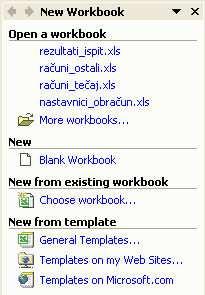 Microsoft Excel XP ZADACI ZA VJEŽBU a) U listu 2 radne knjige Vježba_1 upisati donju tablicu, pa je sortirati po prezimenima i imenima u rastućem nizu (dva kriterija ista prezimena a različita