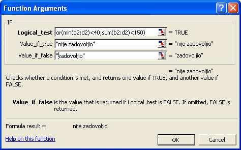 Microsoft Excel XP PRIMJER: Ispitu iz kolegija Informatika pristupila su 4 kandidata. U donjoj tablici upisani su bodovi iz Worda, Excela i Corela.