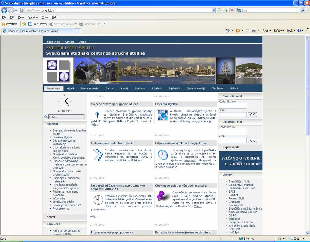 Internet Ovdje će se dati kratke upute za rad najčešće korištenim programom: Microsoft Internet Explorerom.