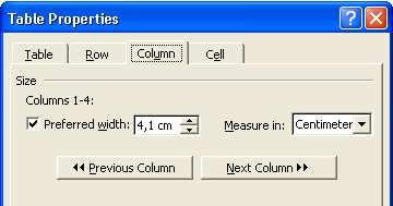 Microsoft Word XP Promjena položaja i veličine tabele hvataljkama Ukoliko je pogled na tekst postavljen na Print Layout (Izgled ispisa) ili Web Layout (Web izgled), dovoñenjem miša bilo gdje unutar