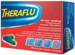 GERKLĖS SKAUSMUI PERŠALIMUI Peršalimo simptomams lengvinti THERAFLU 500 mg/6,1 mg/100 mg, 16 kietųjų kapsulių Paracetamolis/Fenilefrino hidrochloridas/gvajfenez 5 49 Indikacijos.