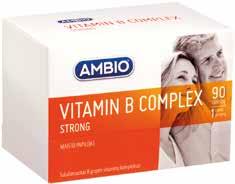 Maisto papildo sudėtyje esantys: riboflavinas, tiaminas, niacinas, vitaminas B 6, vitaminas B 12 ir biotinas padeda palaikyti normalią nervų sistemos veiklą; tiaminas, niacinas, vitaminas B 6,