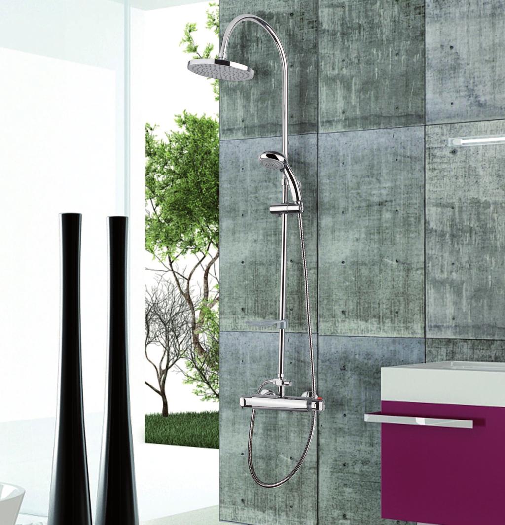 art. 36 CR 0952 Termostatico vasca con duplex, doccia idromassaggio Thermostatic bath mixer with shower set, massage shower Mitigeur thermostatique bain douche avec garniture, douche hydromassage εω